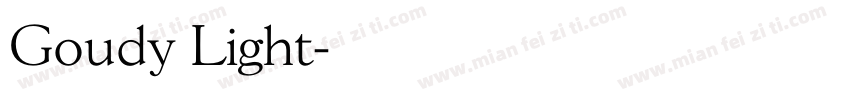 Goudy Light字体转换